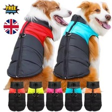 Waterproof Warm Dog Coat Winter Padded Vest Jacket with Zipper for Dogs