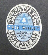 Beer Label, Edinburgh (William Younger's, Brewers, Wee Willie, Light Pale Ale )