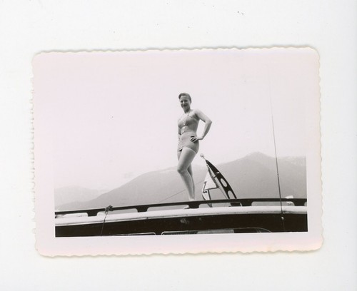 Vintage photo woman swimsuit - woman,
