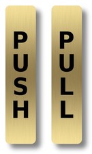 Brushed Gold Push Pull Door