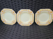 Royal Grafton China ART DECO "Selwyn" Pattern X 3     .16cm Side Plates