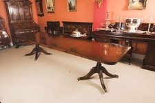 Vintage 12ft George III StyleTwin Pedestal Dining Table  20th C