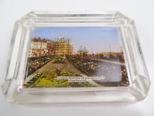 VINTAGE EARLY GLASS TOURIST SOUVENIR PAPERWEIGHT QUEEN HOTEL CARPET EASTBOURNE