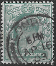 HALFPENNY Green STAMP GB EDWARD Vii - posted 16th April 1903