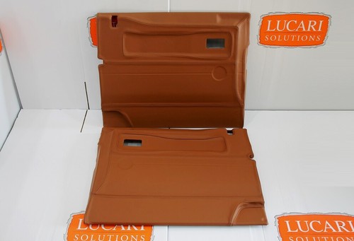 Pair tan leather front door - pair,