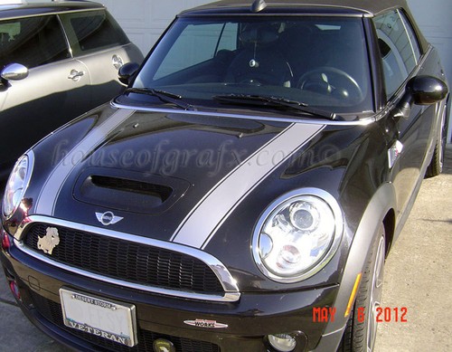 Bonnet boot stripes decals - bonnet,