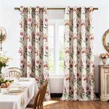 Red Floral Print Blackout