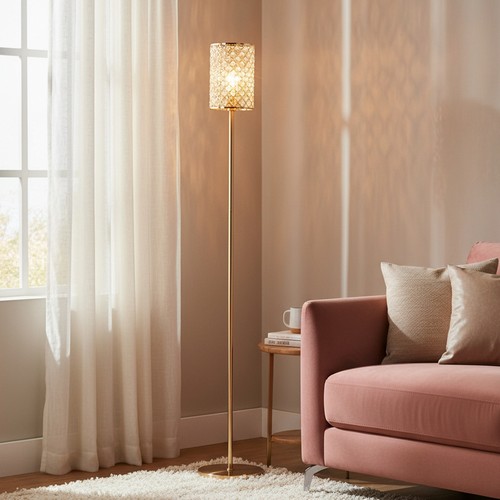 163cm tall gold crystal floor - tall,