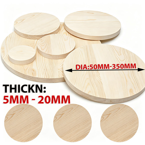 Wooden circle pinewood shape - wooden,