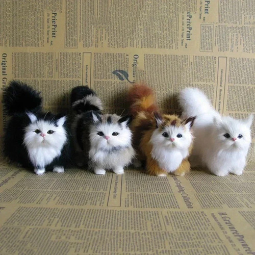 Cute realistic cat plush toy - realistic,