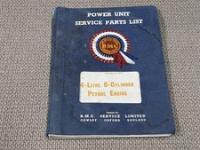 BMC 1964 4 Litre 6 Cylinder Petrol Engine Power Unit Parts List Austin Morris 