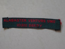 103rd Derby Alabaster Venture Unit Scout Name Tape/Badge