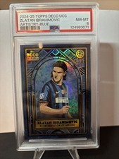 Topps Deco UCC 2024/25 Zlatan Ibrahimovic Inter Milan Artistry Blue /49 PSA 8