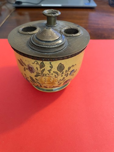 Antique french faience brass - faience,