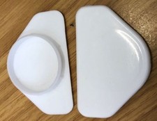 D Shape 35mm Winged Blanking Kitchen Hinge Cover Caps Choose Colour