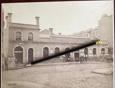 Original Victorian Photo Earls Court Railway Station Entrance  1878 London 