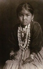 Silversmith's Daughter Navajo Girl, Native American Indian, Jewelry etc Postcard