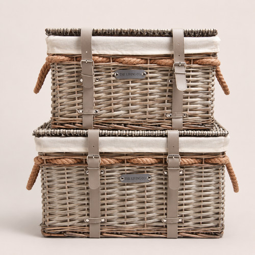 Piece willow basket set with - willow,