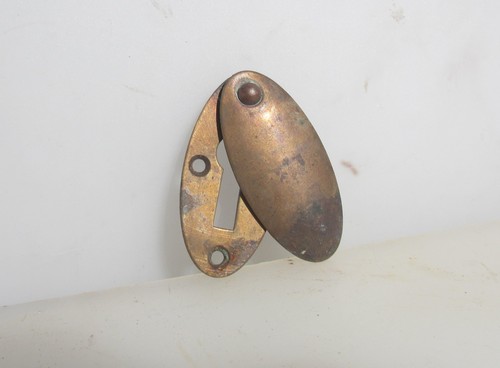 Victorian brass keyhole - keyhole, cover