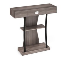 COSTWAY Console Table for Small Space T-Shaped Hallway Table w/ Drawer