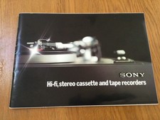 Vintage  1975 SONY Sales Brochure Catalogue ,Stereos, Hi-Fi etc.