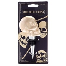 GOTHIC CULT COLLECTABLE CERAMIC SKULL BOTTLE STOPPER, BN, FREE UK P&P (B125)