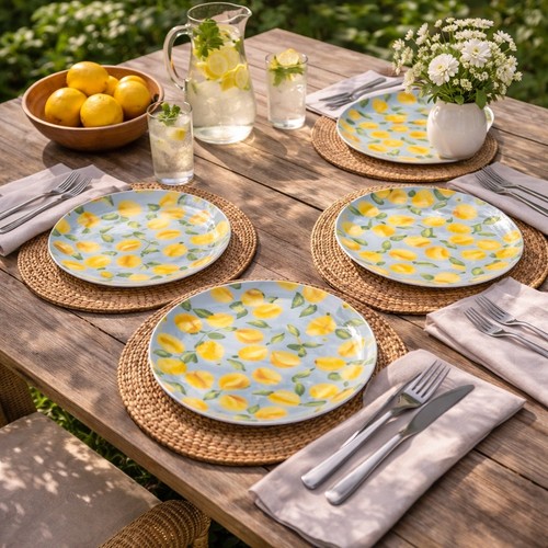 Shabby chic lemon print - shabby,