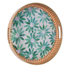 Large Decorative Round Serving