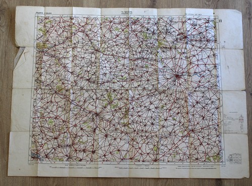 1915 cloth backed trench - cloth-backed, map