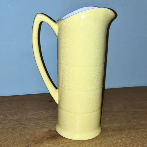 Vintage pottery jug tall - vintage,