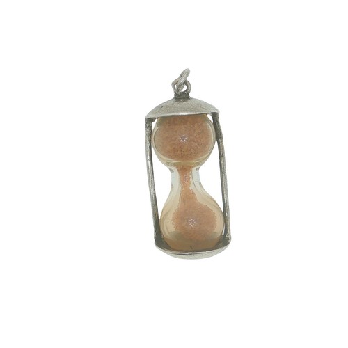Vintage silver sand timer - silver,