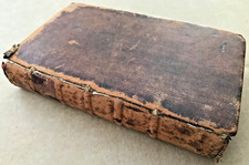 1766 Antique Very Old Book ‘THE SPECTATOR” Inscribed Leather Hard Back Engraving