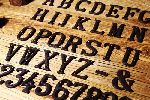 Cast iron alphabet letter - cast,