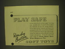 1955 Wendy Boston Soft Toys Ad