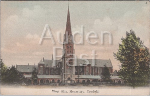 Vintage postcard monastery - vintage,
