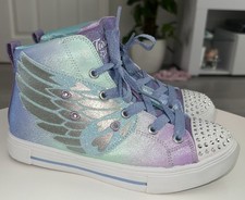 Twinkle Toes Skechers Unicorn High Top Shoes Size 3 Kids Excellent Condition 