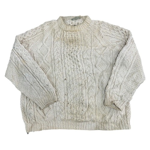 Aran handknits mens cream - aran,