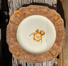 Vintage Myott Son & Co. Hand Painted Feathered Edge Salad Plate – Ref No. 8534,