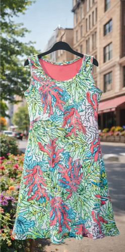 New aline bright knee length