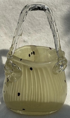 Hand blown art glass yellow - art,
