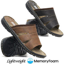 Mens Memory Foam Sandals Faux