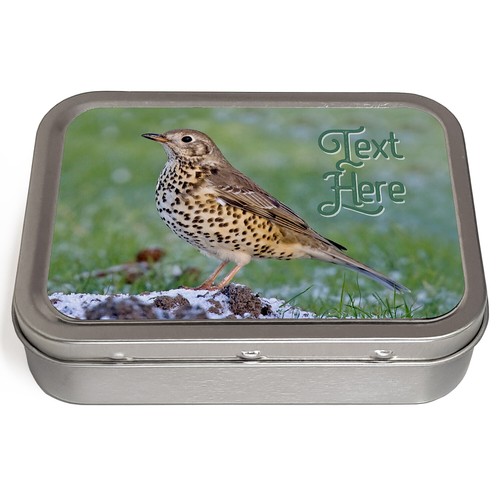 Personalised tobacco tin bird - tobacco,