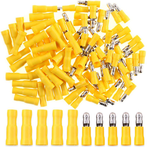 50pcs yellow nylon - 50pcs, crimp