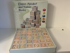 John Crane branching out Classic alphabet and number blocks wooden toy