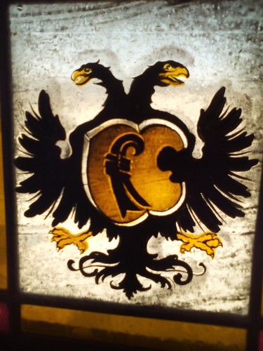 Stained glass crest - glass, crest,