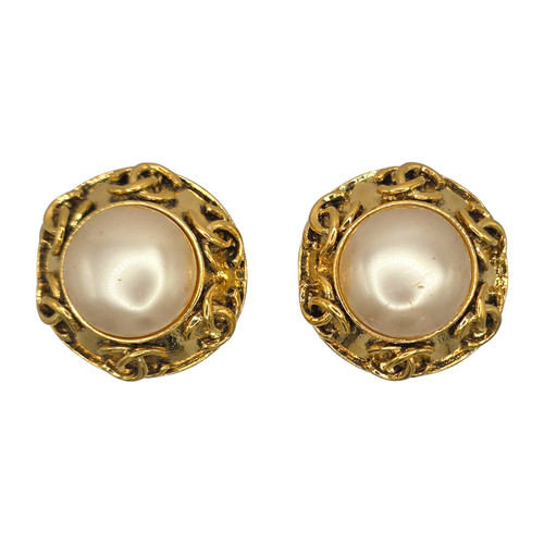 Chanel vintage pearl clip - vintage,