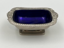 Vintage silver plate salt pot.