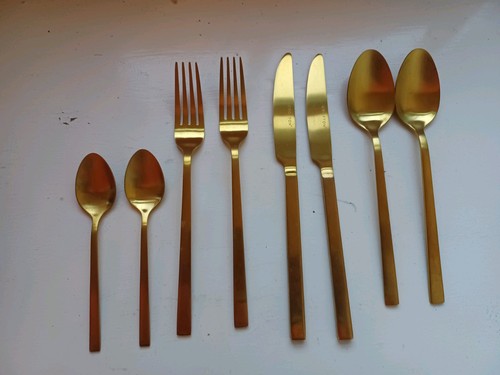 Crofton gold matte cutlery - matte,