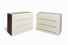 PAIR OF LIDEN CHEST OF DRAWERS PLYWOOD C1950s MID CENTURY RETRO PAINTED