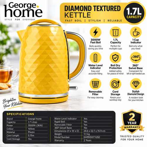 Yellow fast boil - fast, 1.7l
